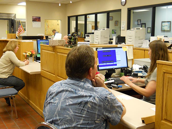 clerks working in office